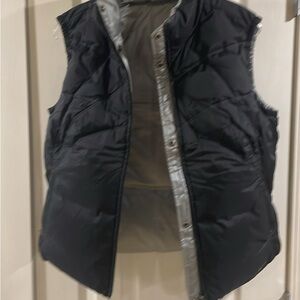 Nike Black and Gray Puffer Vest